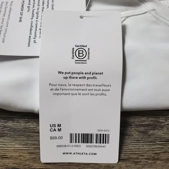 ATHLETA Women Size Medium Ace Tennis Golf White Dress 1/4 Zip Sleeveless NEW - Picture 14 of 14